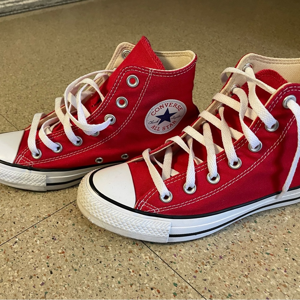 Converse Red High-Top Sneakers